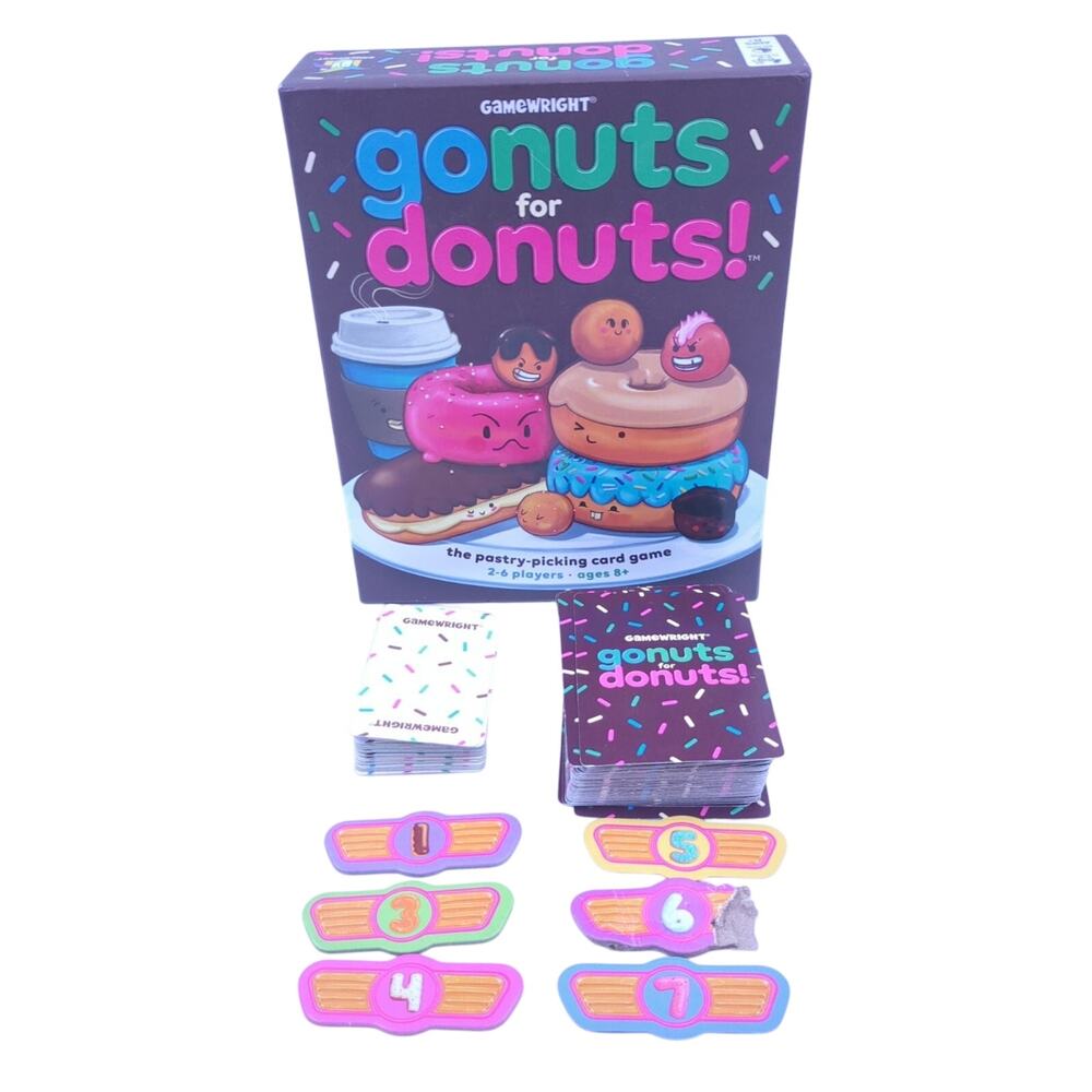Go Nuts for Donuts! Gamewright Card Game 2-6 Players Ages 8+ 2017 Incomplete